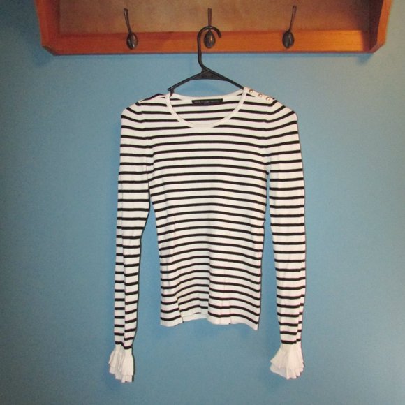 *2 for $25* WHBM Ruffle-Sleeve Sweater - Picture 2 of 6